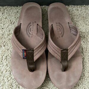 Womens Rainbow Double Layer Flip Flops Size M